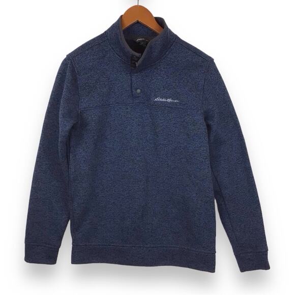 EDDIE BAUER Navy Radiator Fleece 1/4 Snap Pullover Men's S - Picture 1 of 6